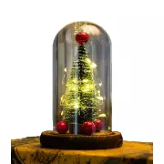 Новорічна ялинка в колбі з LED підсвічуванням зі світлодіодною гірляндою