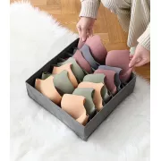 Органайзер 32×32×10 см на 7 відділень для зберігання нижньої білизни Темно-сірий
