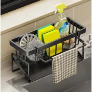 Органайзер для кухонной раковины, прочная полка для раковины, многофункциональный полка для хранения губок и кухонных принадлежностей SKLM-8