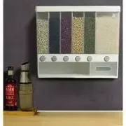 Органайзер на 6 секций для сыпучих продуктов Assorted Grain Rice Bucket Диспенсер для круп, дозатор для сахара