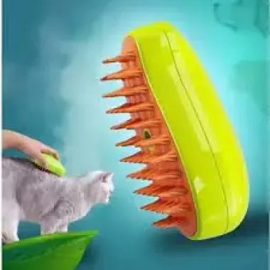 Паровая силиконовая  щетка для кошек и собак для вычесывания