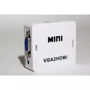 Перехідник VGA на HDMI конвертер для ПК, ноутбука, відео реєстратора адаптер перетворювач з аудіо та зовнішнім живленням HDMI - VGA VGA2HDMI(4272)