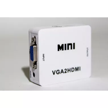 Перехідник VGA на HDMI конвертер для ПК, ноутбука, відео реєстратора адаптер перетворювач з аудіо та зовнішнім живленням HDMI - VGA VGA2HDMI(4272) Перехідник VGA на HDMI конвертер для ПК, ноутбука, відео реєстратора адаптер перетворювач з аудіо та зовнішнім живленням HDMI - VGA VGA2HDMI(4272)