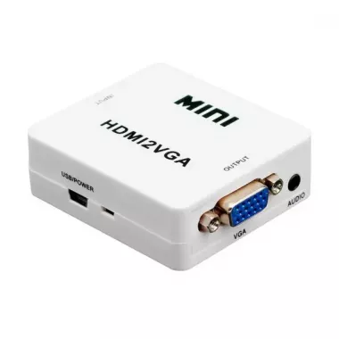 Перехідник VGA на HDMI конвертер для ПК, ноутбука, відео реєстратора адаптер перетворювач з аудіо та зовнішнім живленням HDMI - VGA VGA2HDMI(4272) Перехідник VGA на HDMI конвертер для ПК, ноутбука, відео реєстратора адаптер перетворювач з аудіо та зовнішнім живленням HDMI - VGA VGA2HDMI(4272)