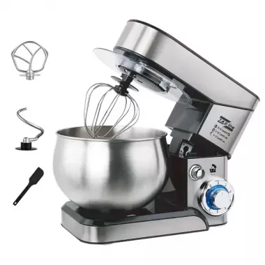 Планетарный миксер тестомес Zepline ZP-105 из нержавеющей стали Кухонный комбайн с чашей на 6л мощностью 3500 Вт Планетарный миксер тестомес Zepline ZP-105 из нержавеющей стали Кухонный комбайн с чашей на 6л мощностью 3500 Вт