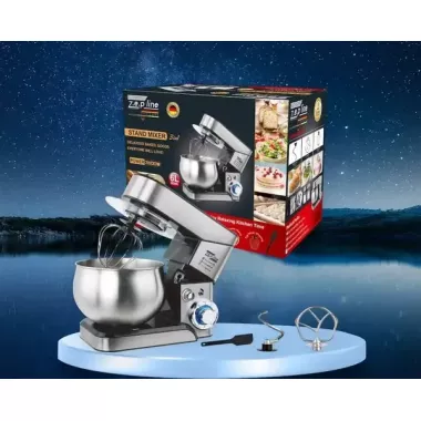 Планетарный миксер тестомес Zepline ZP-105 из нержавеющей стали Кухонный комбайн с чашей на 6л мощностью 3500 Вт Планетарный миксер тестомес Zepline ZP-105 из нержавеющей стали Кухонный комбайн с чашей на 6л мощностью 3500 Вт