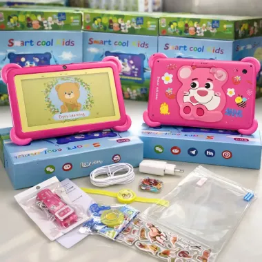 Планшет Smart Cool Kids C12 для детей, 8 ГБ ОЗУ, 256 ГБ ПЗУ, Android, 7 дюймов розовый