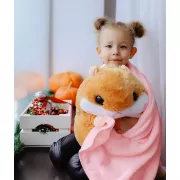 Коричневый Плед-хомяк 3 в 1, Плед, Игрушка, Подушка