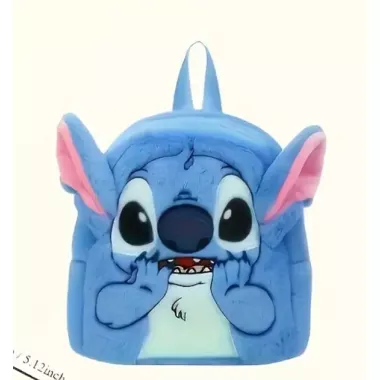 Плюшевый рюкзак Стич Disney Fairy Stitch мягкий детский рюкзак с ушками и мордочкой синий