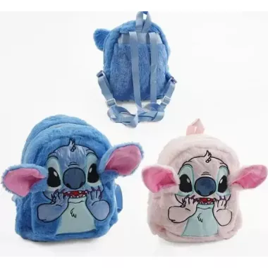 Плюшевый рюкзак Стич Disney Fairy Stitch мягкий детский рюкзак с ушками и мордочкой синий