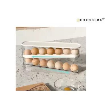 Подставка-органайзер для хранения яиц двухслойная с автоматическим качением Подставка-органайзер для хранения яиц двухслойная с автоматическим качением