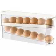 Двошаровий органайзер для зберігання яєць з автоматичним скочуванням
