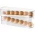 Подставка-органайзер для хранения яиц двухслойная с автоматическим качением Подставка-органайзер для хранения яиц двухслойная с автоматическим качением