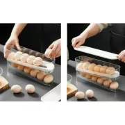 Двошаровий органайзер для зберігання яєць з автоматичним скочуванням