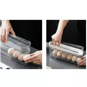 Двошаровий органайзер для зберігання яєць з автоматичним скочуванням