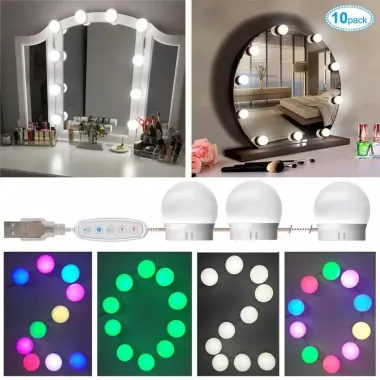 Подсветка для зеркала с пультом регулировкой яркости цвета Vanity Mirror Lights RGB разноцветная