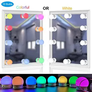 Подсветка для зеркала с пультом регулировкой яркости цвета Vanity Mirror Lights RGB разноцветная