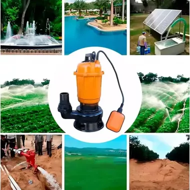 Занурювальний дренажно-каналізаційний насос для відкачування чистої та брудної води UKC з поплавком, 220V 3750W 5HP, напір до 25 м