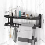 Полка для ванной комнаты с вешалкой для полотенец SKLM-9 40см