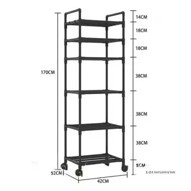 Полка этажерка TVT-02 6 ярусов 170х42х32см Полка этажерка TVT-02 6 ярусов 170х42х32см