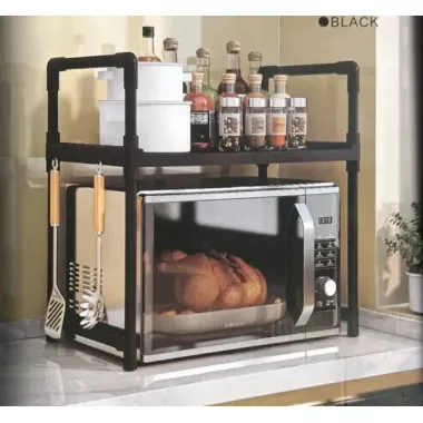 Полка-стеллаж для кухонной утвари с крючками YH-6616-1 Универсальная полка для кухни 48х26х49 см