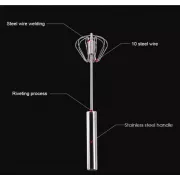 Портативный полуавтоматический универсальный миксер для яиц, блинов, соусов Cookkiss 33см с нержавеющей стали