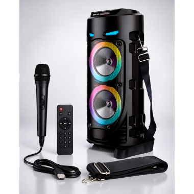 Портативная Bluetooth-колонка Sing-e ZQS4239 с LED-подсветкой / Беспроводная колонка для вечеринок с микрофоном 30W Портативная Bluetooth-колонка Sing-e ZQS4239 с LED-подсветкой / Беспроводная колонка для вечеринок с микрофоном 30W