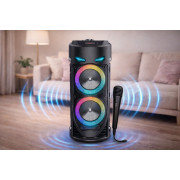 Портативная Bluetooth-колонка Sing-e ZQS4239 с LED-подсветкой / Беспроводная колонка для вечеринок с микрофоном 30W