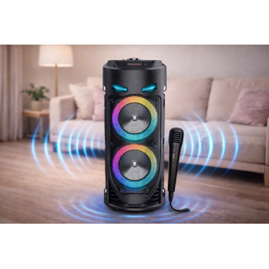Портативная Bluetooth-колонка Sing-e ZQS4239 с LED-подсветкой / Беспроводная колонка для вечеринок с микрофоном 30W Портативная Bluetooth-колонка Sing-e ZQS4239 с LED-подсветкой / Беспроводная колонка для вечеринок с микрофоном 30W