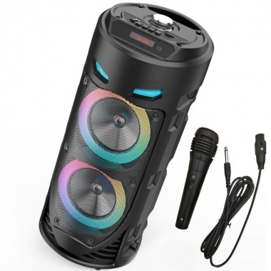 Портативная Bluetooth-колонка Sing-e ZQS4239 с LED-подсветкой / Беспроводная колонка для вечеринок с микрофоном 30W Портативная Bluetooth-колонка Sing-e ZQS4239 с LED-подсветкой / Беспроводная колонка для вечеринок с микрофоном 30W
