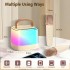 Портативная Bluetooth-колонка T7 с LED подсветкой / Караоке-колонка для детей и взрослых 2 микрофона