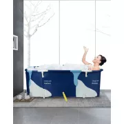 Портативна складна ванна / Сімейна СПА-ванна / Складна переносна ванна з каркасом 120x55*50 см