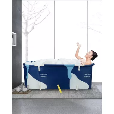 Портативна складна ванна / Сімейна СПА-ванна / Складна переносна ванна з каркасом 120x55*50 см