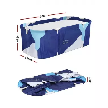 Портативна складна ванна / Сімейна СПА-ванна / Складна переносна ванна з каркасом 120x55*50 см