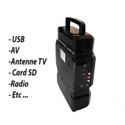 Портативная солнечная станция gdLite GD-8086 / солнечная панель с мини телевизором повер банк