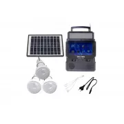 Портативная солнечная станция gdLite GD-8086 / солнечная панель с мини телевизором повер банк