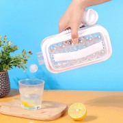 Портативная силиконовая форма для льда бутылка 2 в 1 ICE CUBE TRAY складная на 17 шариков