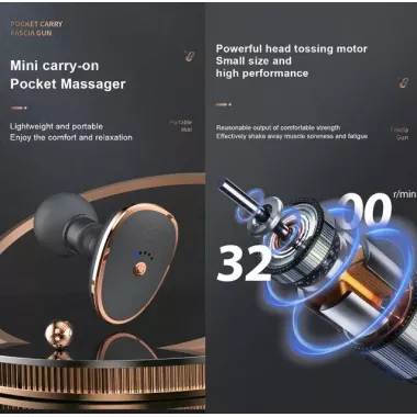 Портативный массажный мини-пистолет MGE-013 XL-566