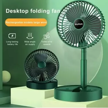 Портативный мини вентилятор для дома Telescopic Folding Fan Складной настольный вентилятор с USB зарядкой