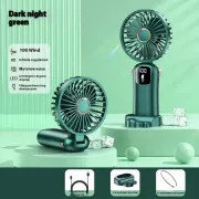 Портативный мини вентилятор Mini fan AND892 с подставкой для телефона и дисплеем