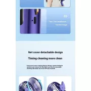 Портативный мини вентилятор Mini fan AND892 с подставкой для телефона и дисплеем