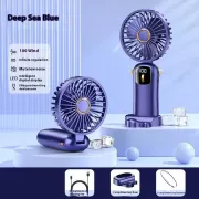 Портативный мини вентилятор Mini fan AND892 с подставкой для телефона и дисплеем