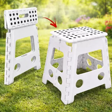 Портативный пластиковый складной стул / Табурет для пикника и рыбалки Портативный пластиковый складной стул / Табурет для пикника и рыбалки