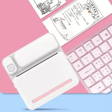 Портативный термопринтер с Bluetooth + рулон термобумаги, C19 / Мини принтер для печати