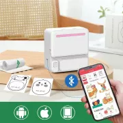 Портативный термопринтер с Bluetooth + рулон термобумаги, C19 / Мини принтер для печати