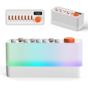 Портативний звуковий генератор 3в1 / Розумна колонка з RGB-підсвічуванням / Нічник з таймером, на акумуляторі, для сну, релаксації та медитації