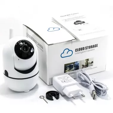 Поворотная IP камера QC011 беспроводная WiFi для видеонаблюдения со звуком и ночным видением