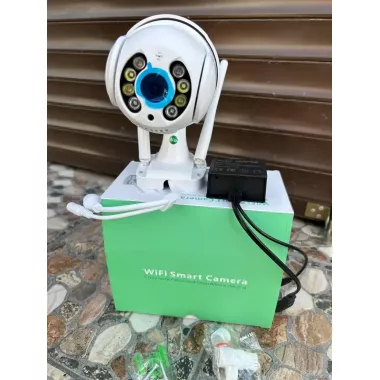 Вулична камера UKC Відеоспостереження WIFI IP бездротова зовнішня поворотна V380 Pro з блоком живлення Вулична камера UKC Відеоспостереження WIFI IP бездротова зовнішня поворотна V380 Pro з блоком живлення