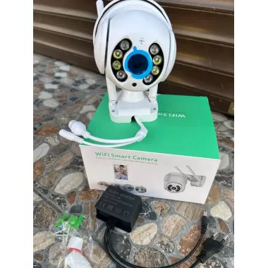 Вулична камера UKC Відеоспостереження WIFI IP бездротова зовнішня поворотна V380 Pro з блоком живлення Вулична камера UKC Відеоспостереження WIFI IP бездротова зовнішня поворотна V380 Pro з блоком живлення