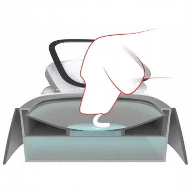 Поилка непроливайка для собак и кошек с плавающим диском Миска антипроливайка для воды MAGIC BOWL Белая 1,5л